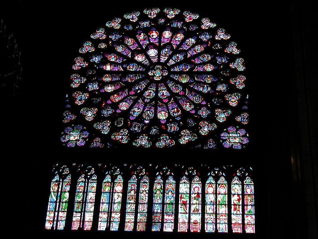 Paris 17 Notre Dame South Rose Window Was Constructed in 1260 as a Counterpoint to the North Rose Window Built in 1250 